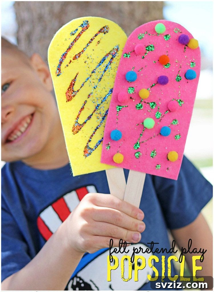 Felt Popsicle Stick Craft