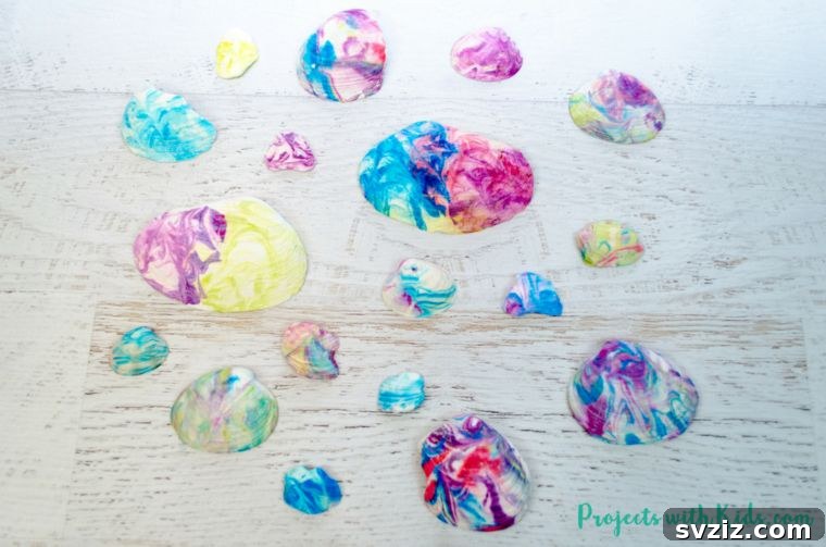 Marbled Sea Shell Craft