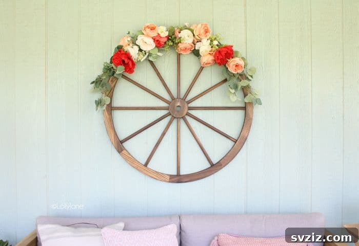 Wagon Wheel Wreath