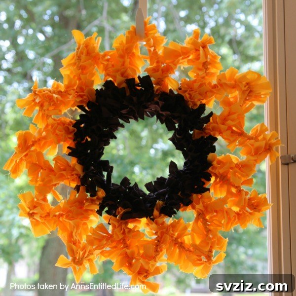 Summer Door Magic: 27 DIY Wreath Creations 6 Vibrant Sunflower Knot Wreath made with fabric strips