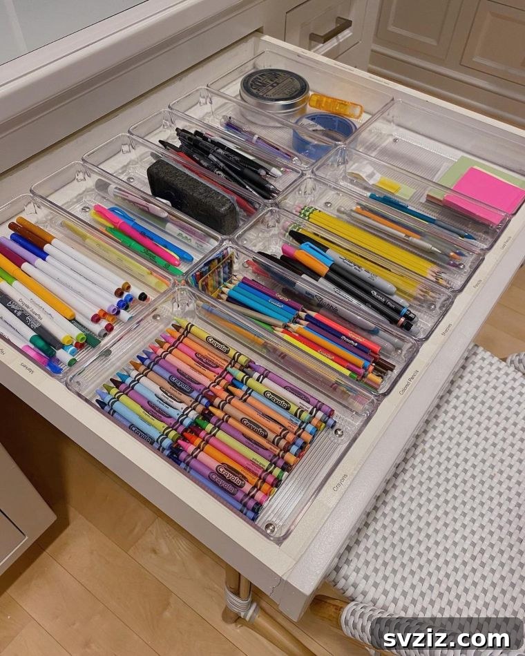 47 Brilliant Organization Solutions 11 Stationery drawer organizer