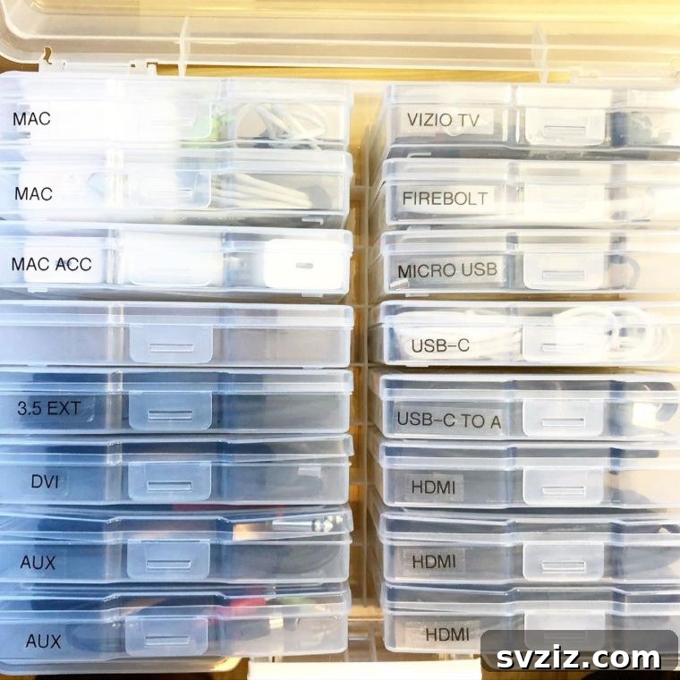 47 Brilliant Organization Solutions 14 Wires and cable organizer