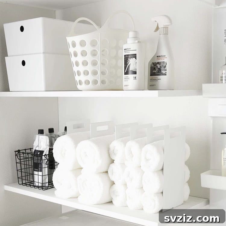47 Brilliant Organization Solutions 23 Towel stacker