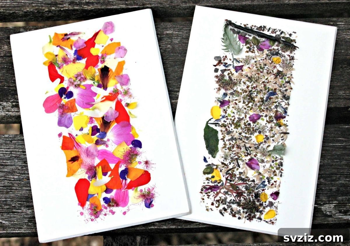 31 Fun Toddler Crafts They'll Adore 11 Portable sticky nature cards for toddlers