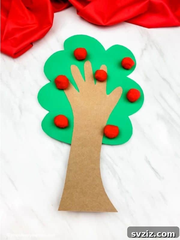 31 Fun Toddler Crafts They'll Adore 13 Cute handprint apple tree craft for toddlers