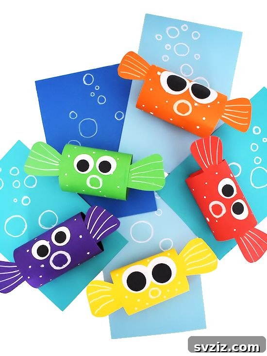31 Fun Toddler Crafts They'll Adore 16 Colorful paper loop pufferfish craft for ocean exploration