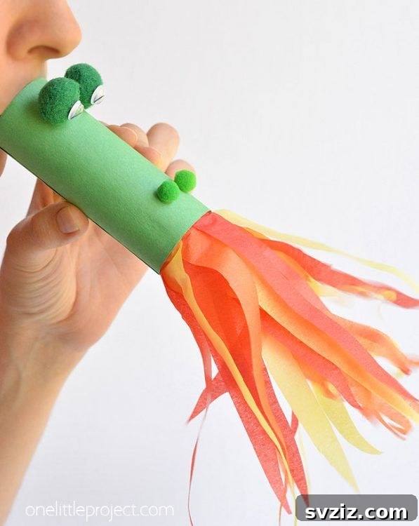 31 Fun Toddler Crafts They'll Adore 23 Upcycled paper roll dragon craft for imaginative play