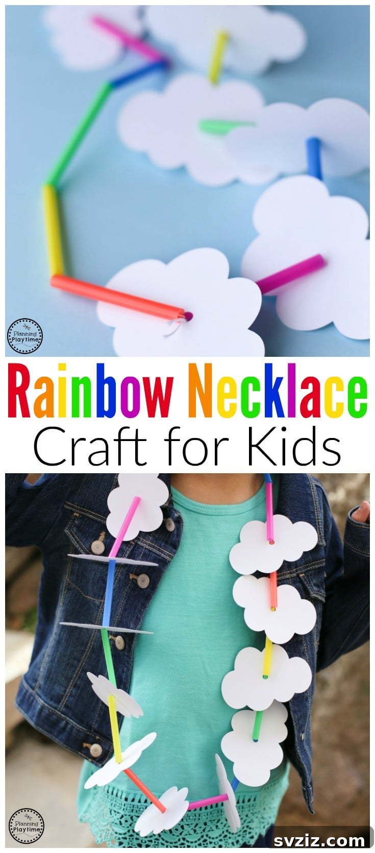 31 Fun Toddler Crafts They'll Adore 37 Rainbow necklace craft with colored straws for toddlers