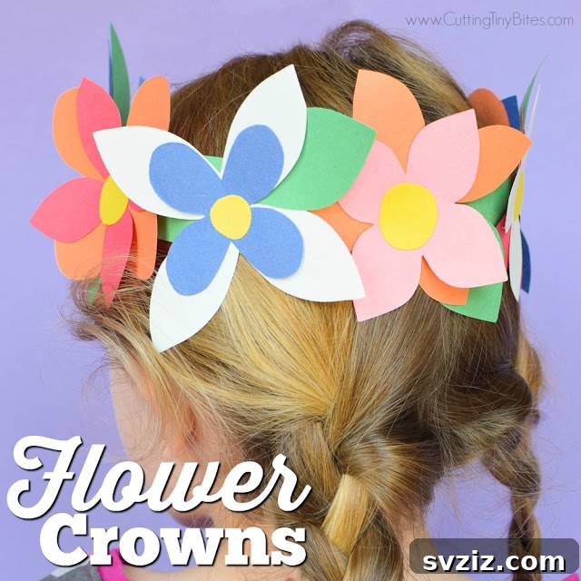 31 Fun Toddler Crafts They'll Adore 38 Flower crown spring craft for imaginative play