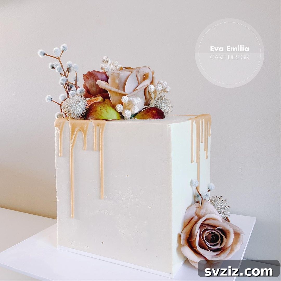 square drip cake