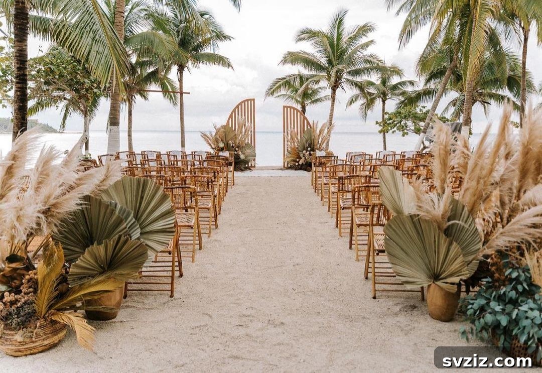 tropical themed ceremony