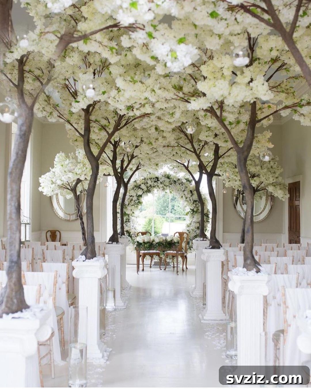 White Blossom Wedding Ceremony