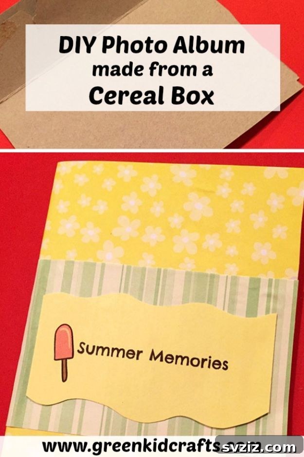 DIY Recycled Box Photo Album from cereal boxes