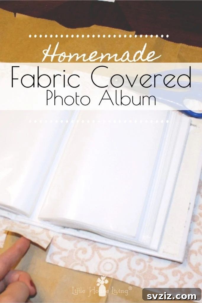 Fabric Covered Photo Album with floral pattern