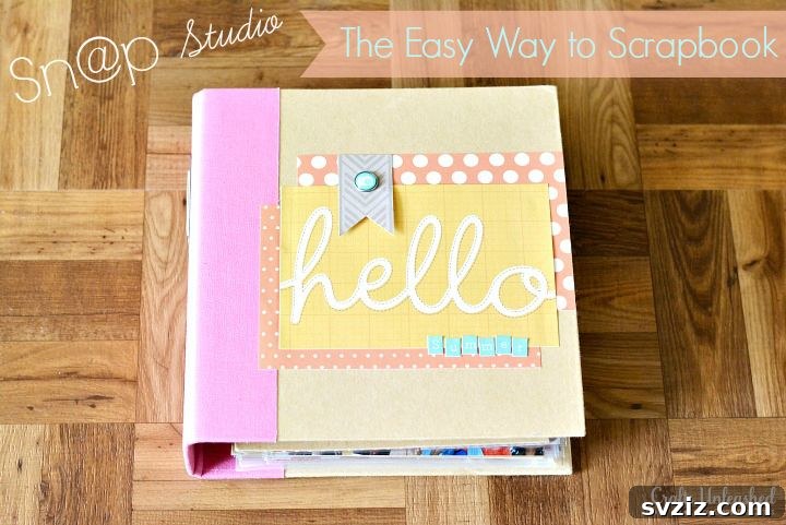 Scrapbook Album with creative layouts and embellishments