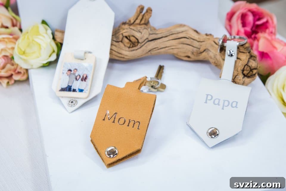 Keychain Photo Album with tiny wooden photos