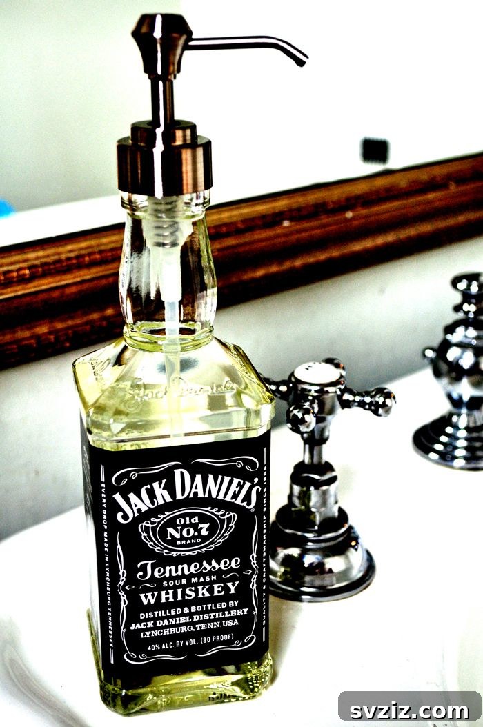 37 Ultimate Crafts for Men 24 Jack Daniel Soap Dispenser