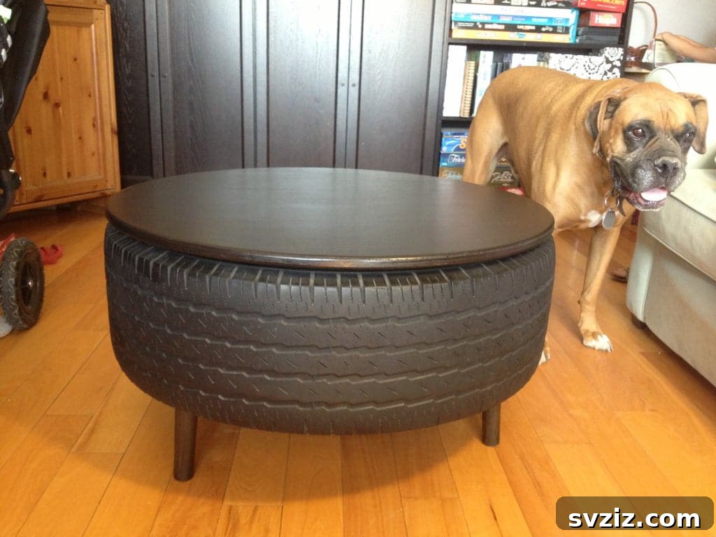 37 Ultimate Crafts for Men 25 Recycled Tire Coffee Table