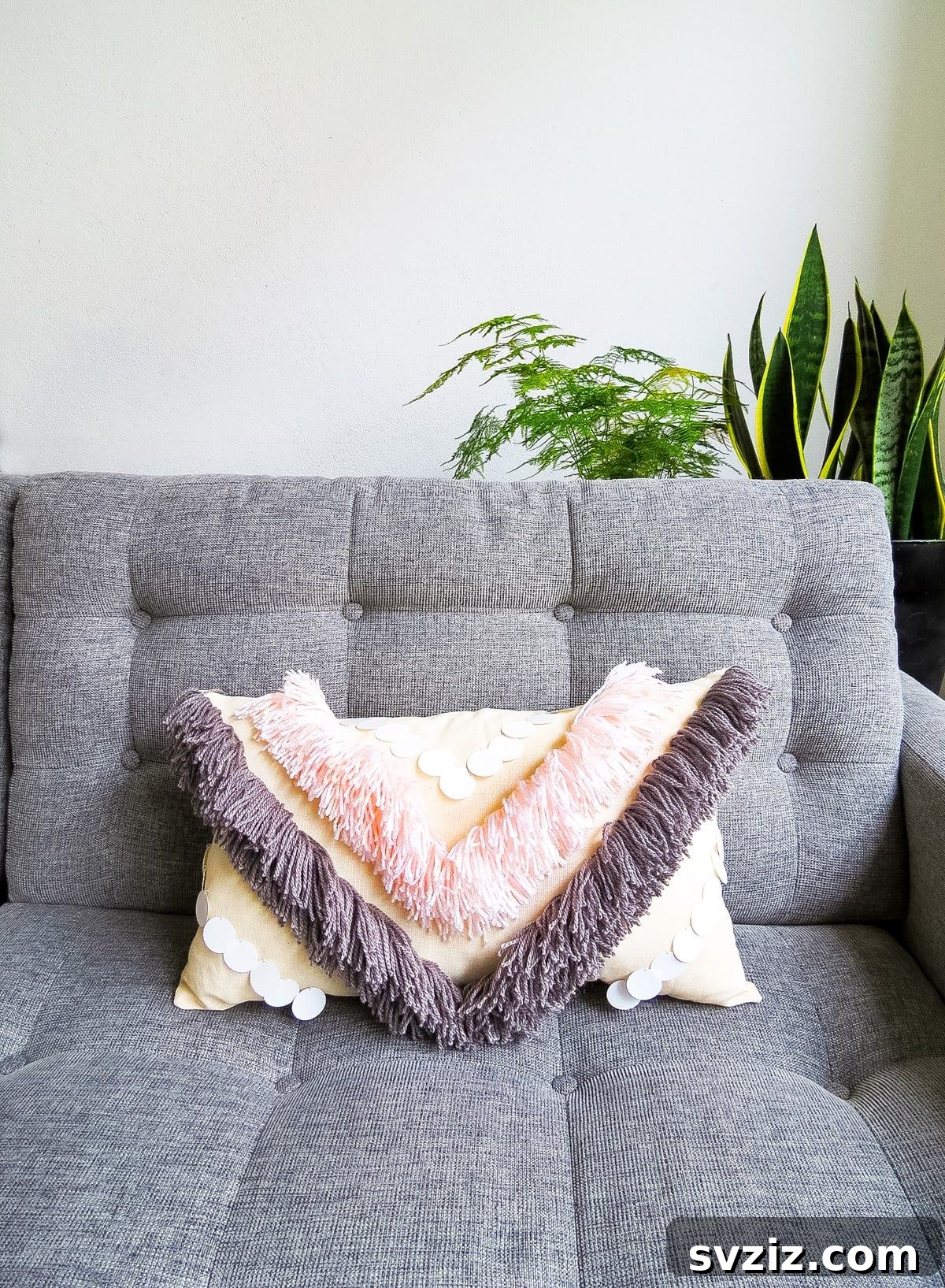 Crafted Wedding Gifts: High-End Style, Wallet-Friendly Price 16 Chic DIY Fringed Pillows, a customizable and cozy wedding gift idea