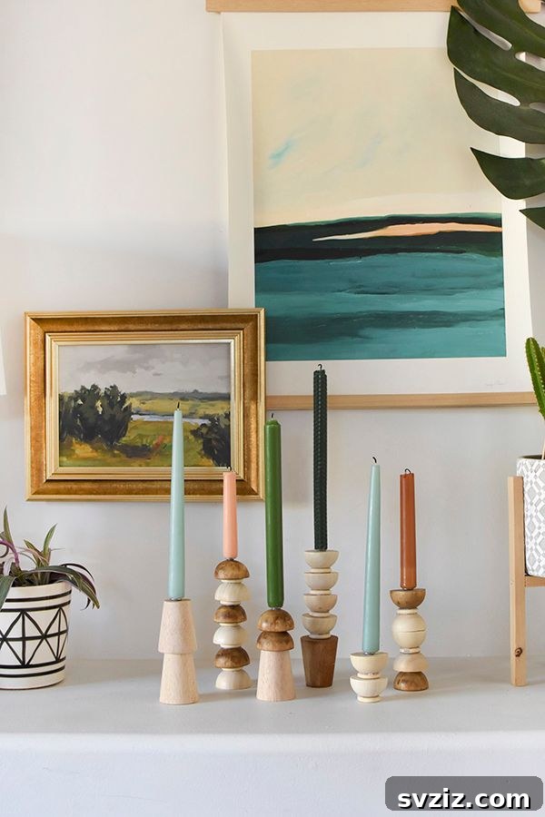 Crafted Wedding Gifts: High-End Style, Wallet-Friendly Price 20 Rustic Wooden Candlestick Holders, adding a natural touch to any home
