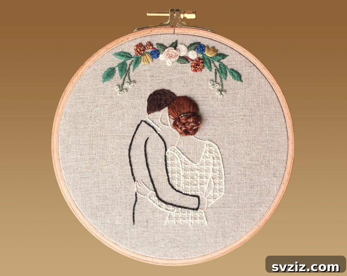 Crafted Wedding Gifts: High-End Style, Wallet-Friendly Price 33 Hand-Embroidered Wedding Hoop Art, a unique and sentimental DIY gift