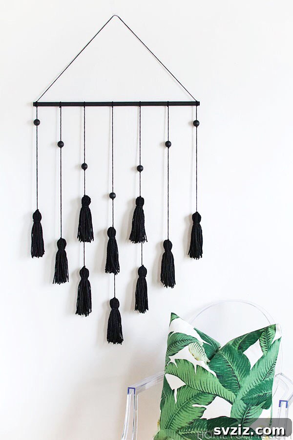 Crafted Wedding Gifts: High-End Style, Wallet-Friendly Price 10 Modern Tassel Wall Hanging, an edgy and unique home decor DIY gift