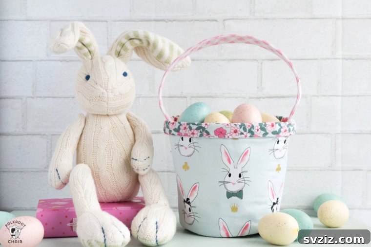 20 Unique Easter Basket Inspirations 5 Basket with a Sewing Pattern