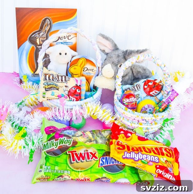 20 Unique Easter Basket Inspirations 8 No-Sew Fabric Basket