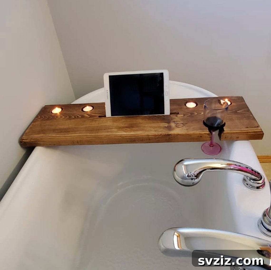 Relaxing Wooden Bath Caddy