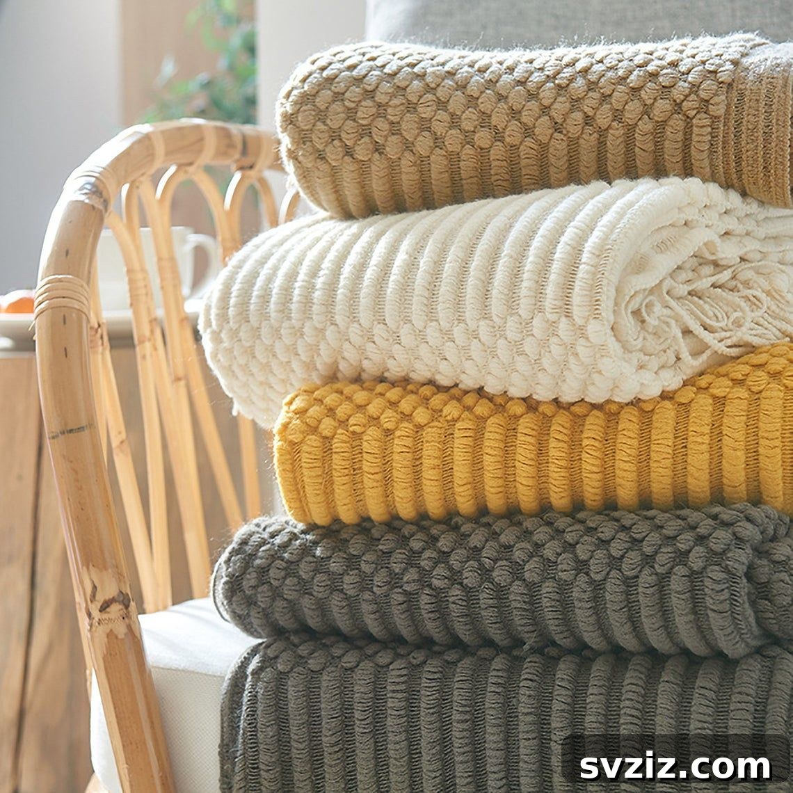 Cozy Knitted Throw Blanket