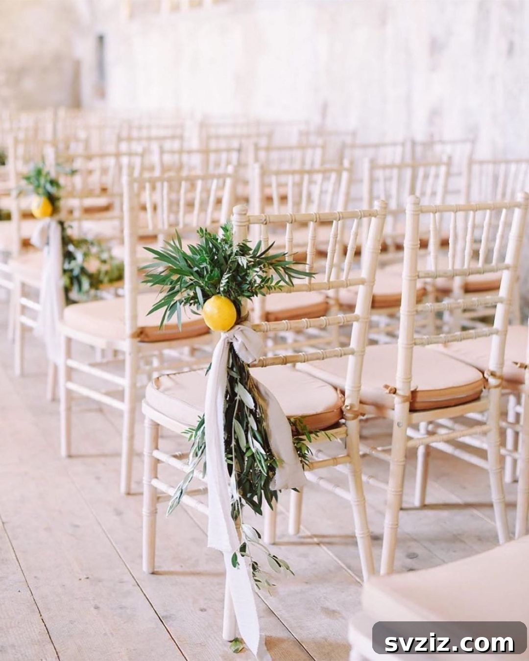 Charming Rustic Wedding Decor Inspirations 17 lemon chair decorations