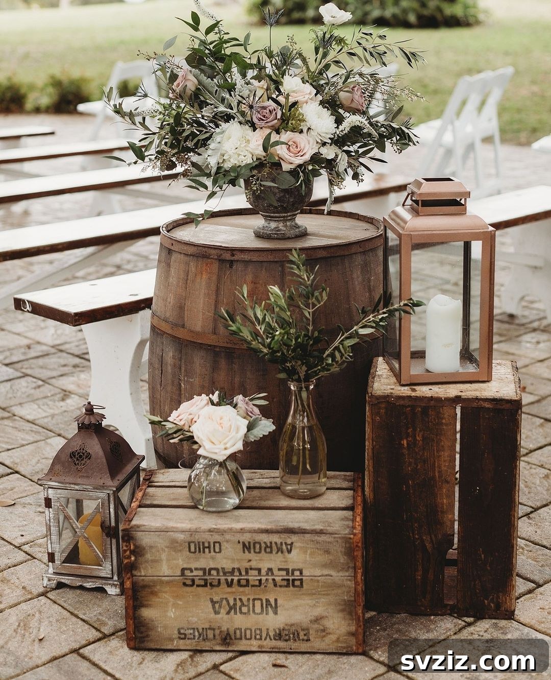 Charming Rustic Wedding Decor Inspirations 20 Barrels and Bouquets
