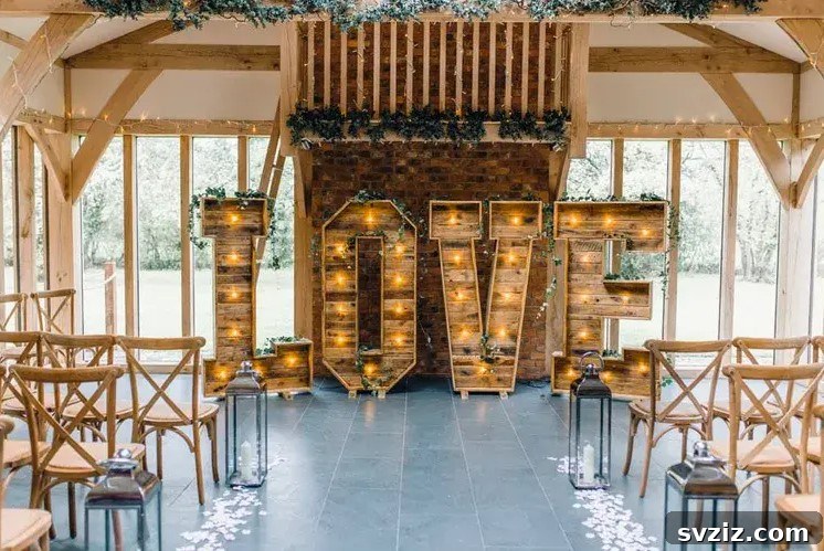 Charming Rustic Wedding Decor Inspirations 27 wood love sign