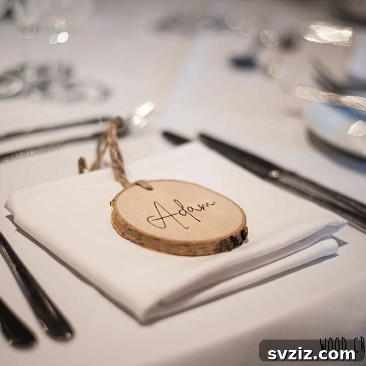 Charming Rustic Wedding Decor Inspirations 8 Wooden Seating Card