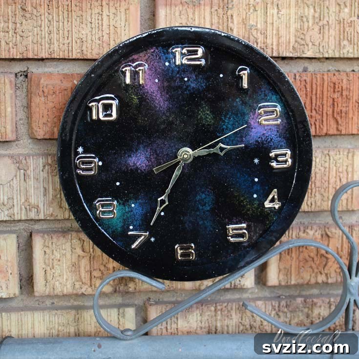 37 Brilliant Resin Projects You'll Be Obsessed With 16 Galaxy Painted Resin Clock