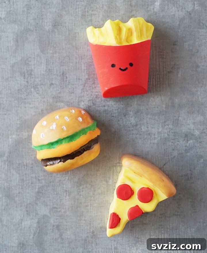 37 Brilliant Resin Projects You'll Be Obsessed With 36 Resin Food Magnets DIY