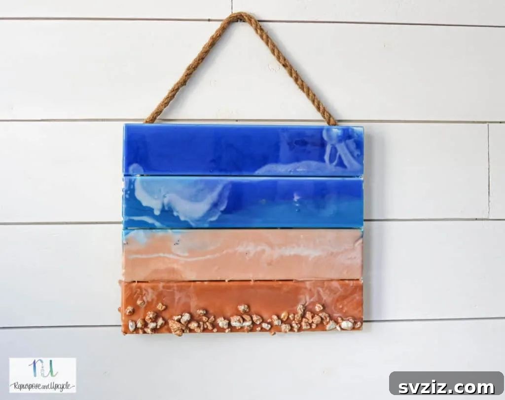 37 Brilliant Resin Projects You'll Be Obsessed With 5 Ocean Art On Pallet Wood