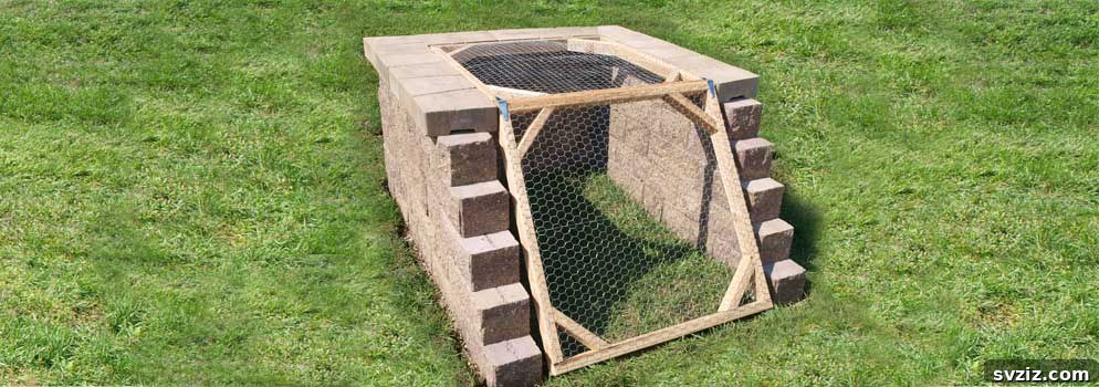 37 Brilliant Beginner-Friendly Compost Bin Builds 16 Stone Block Compost Bin