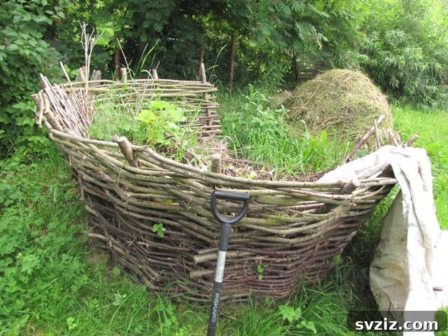 37 Brilliant Beginner-Friendly Compost Bin Builds 26 Basket Weave Compost Pit