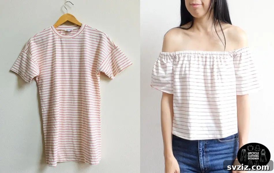 DIY Off The Shoulder T-Shirt