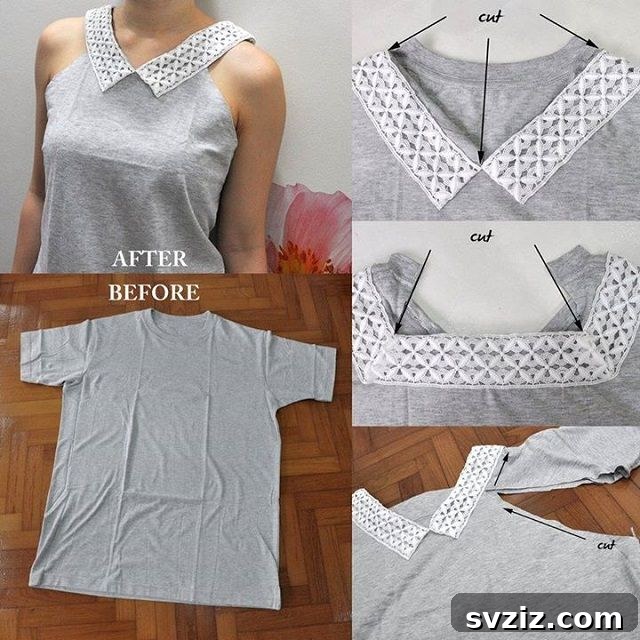 Sassy Collar On A Plain T-Shirt