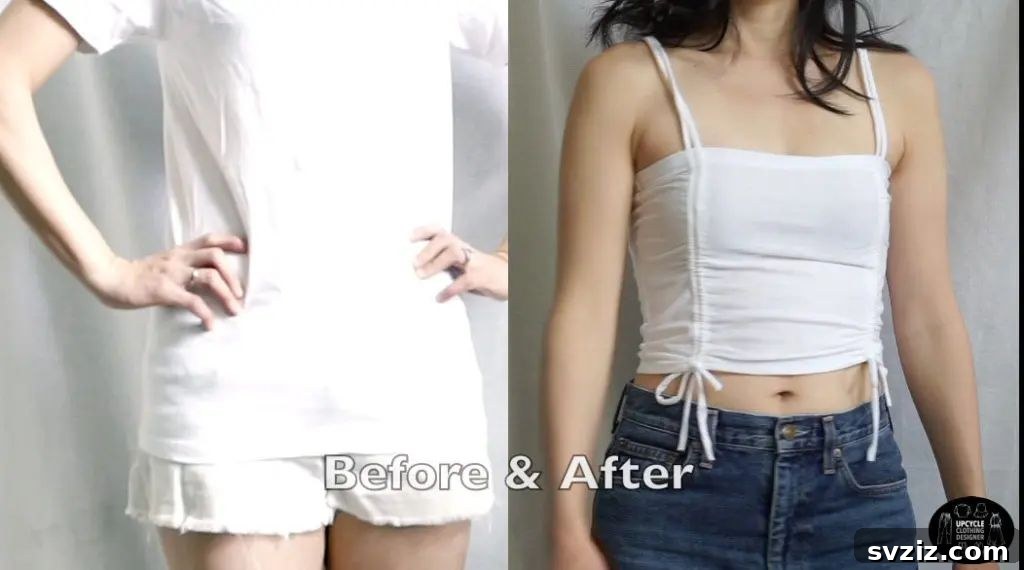 Crop Top With Side Ruching