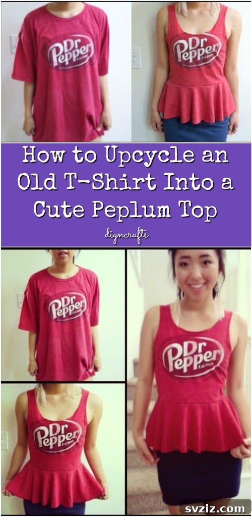 Old Tee To Peplum Top