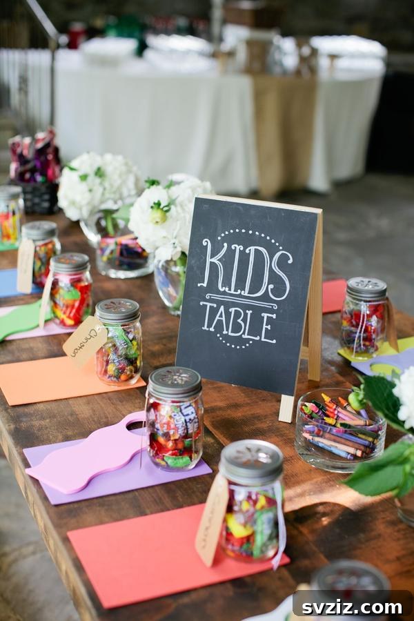 31 Next-Level Wedding Reception Ideas 14 Dedicated Kid's Corner at wedding reception
