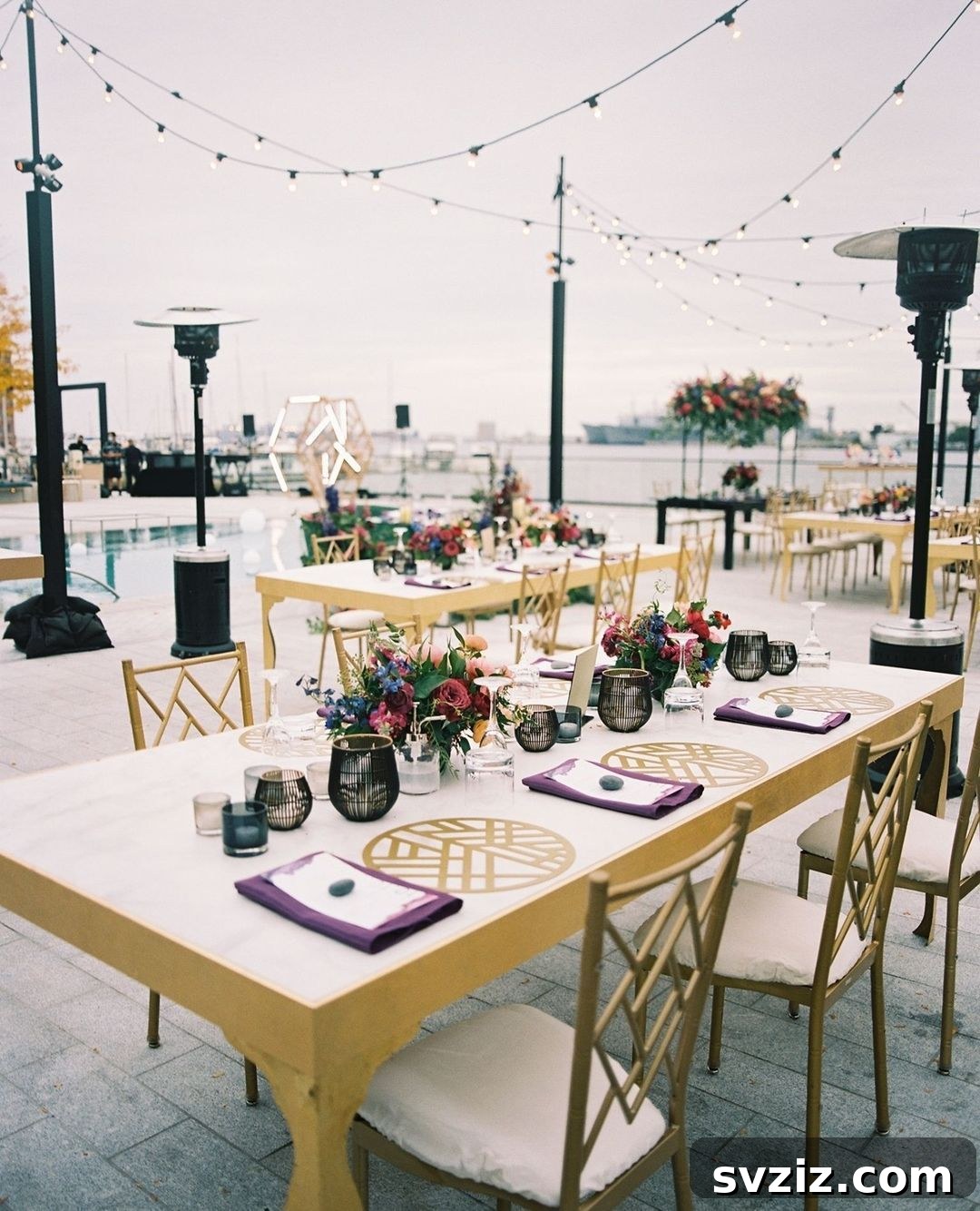 31 Next-Level Wedding Reception Ideas 4 Beautiful waterfront wedding reception setup
