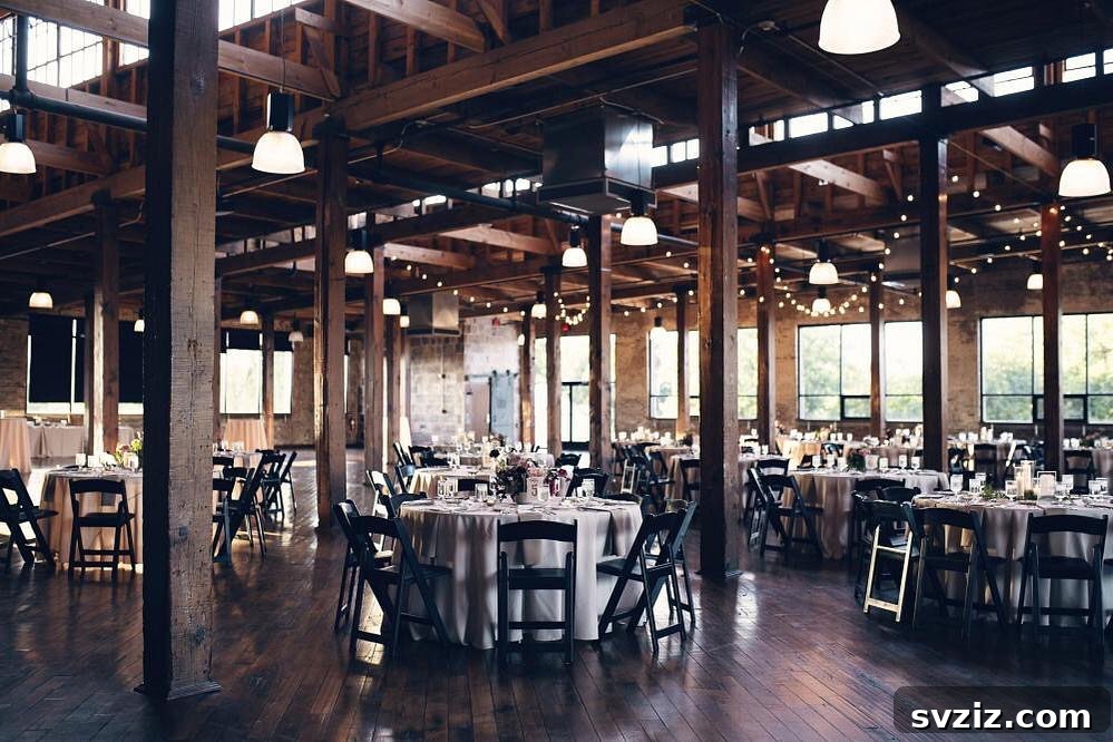 31 Next-Level Wedding Reception Ideas 32 Indoor wedding reception with moody lighting and live music stage
